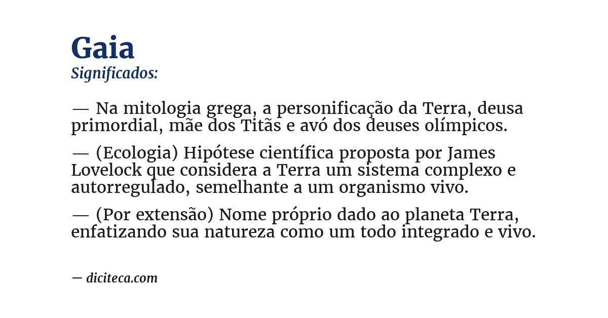 Significado de gaia