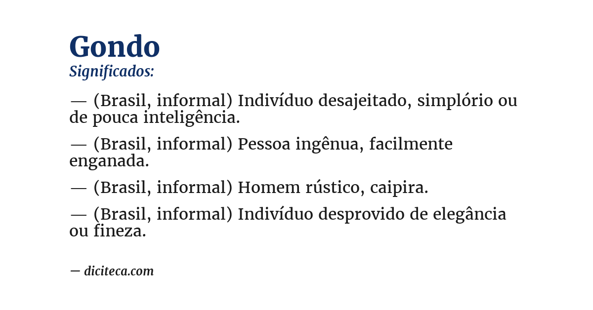 Significado de gondo