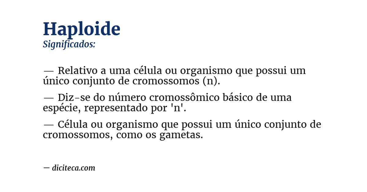 Significado de haploide