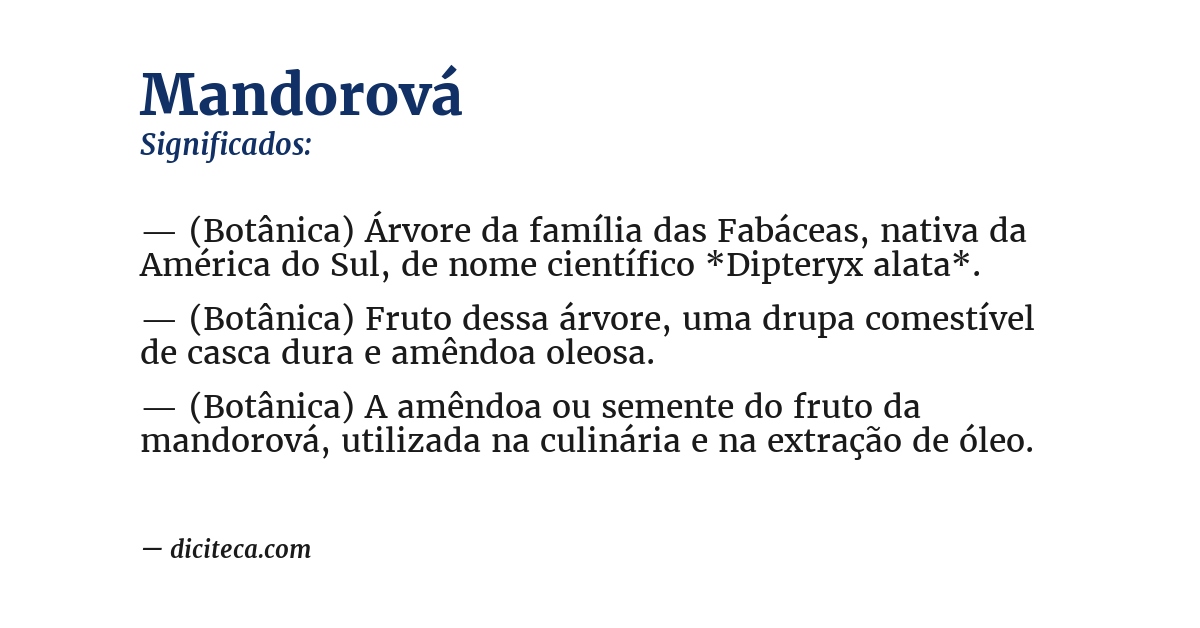 Significado de mandorová