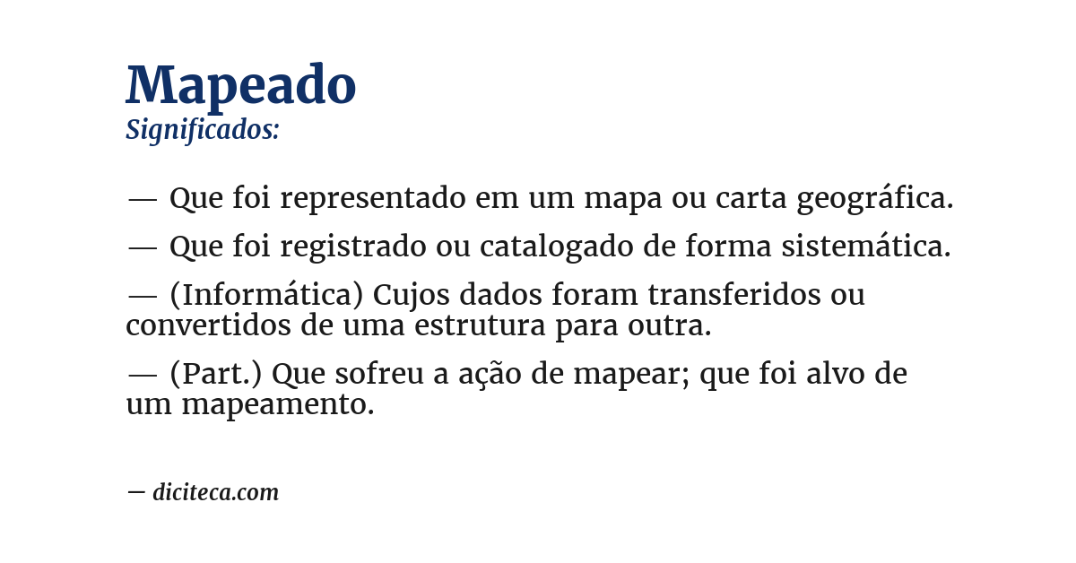Significado de mapeado