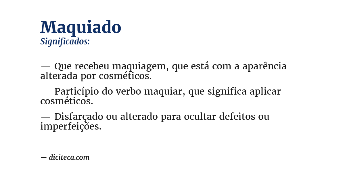 Significado de maquiado