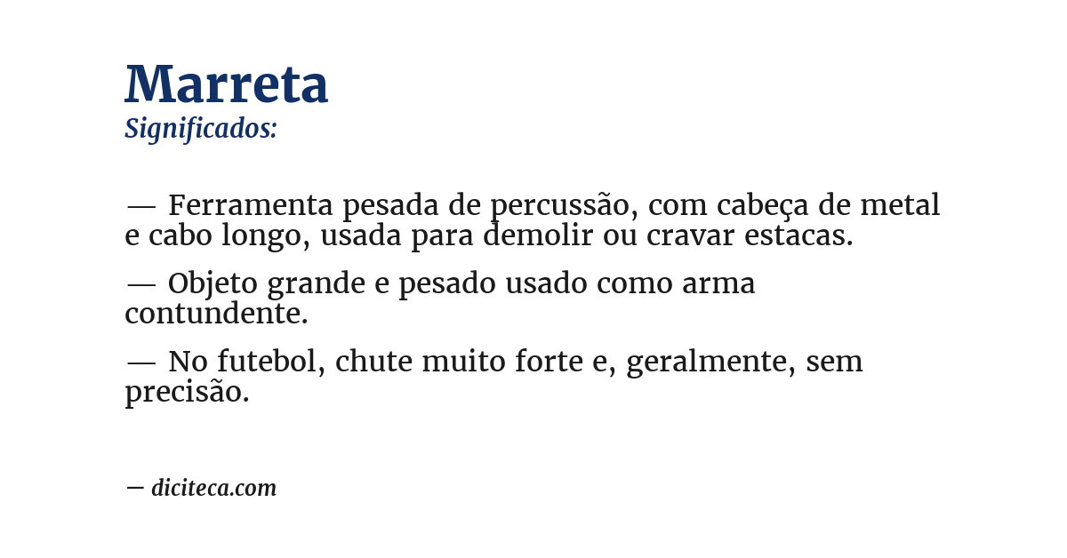 Significado de marreta