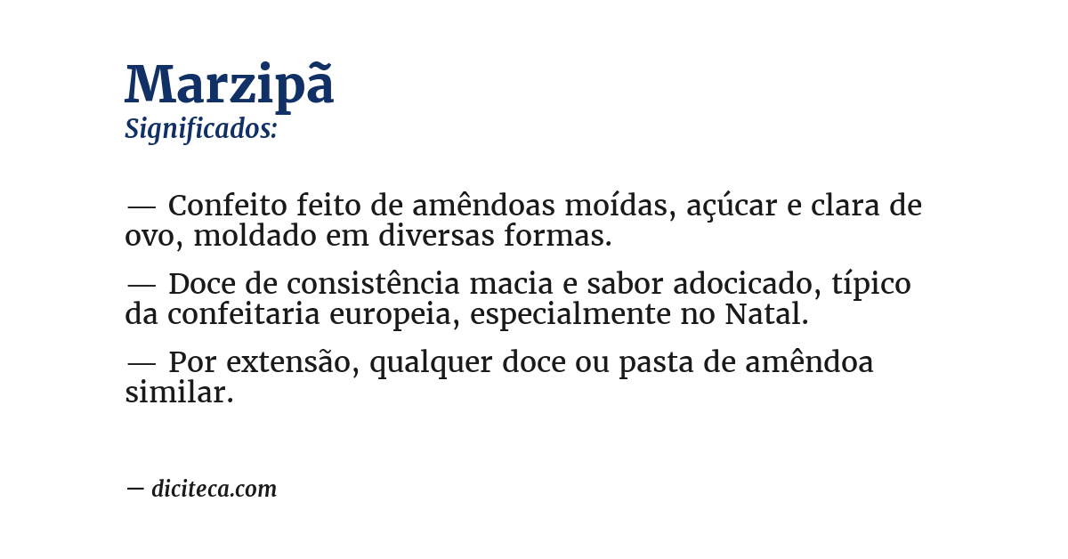 Significado de marzipã