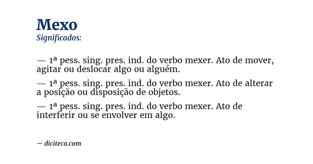 Significado de mexo