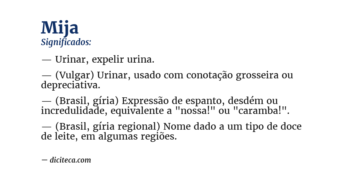 Significado de mija