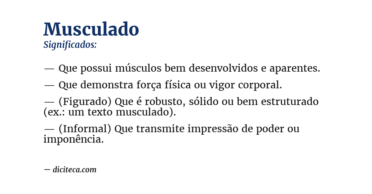 Significado de musculado