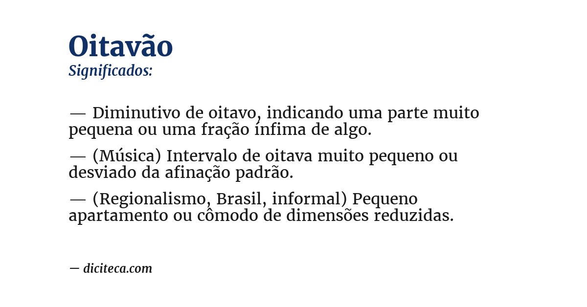 Significado de oitavão