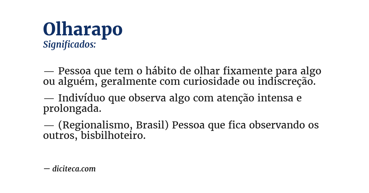 Significado de olharapo