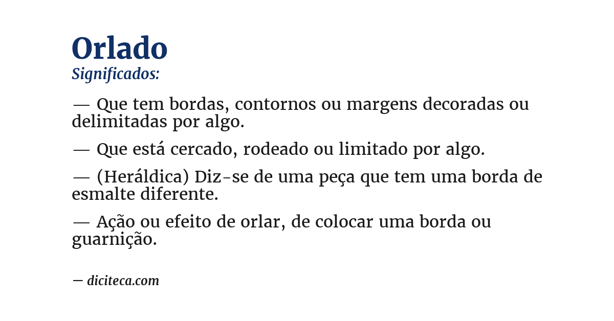 Significado de orlado