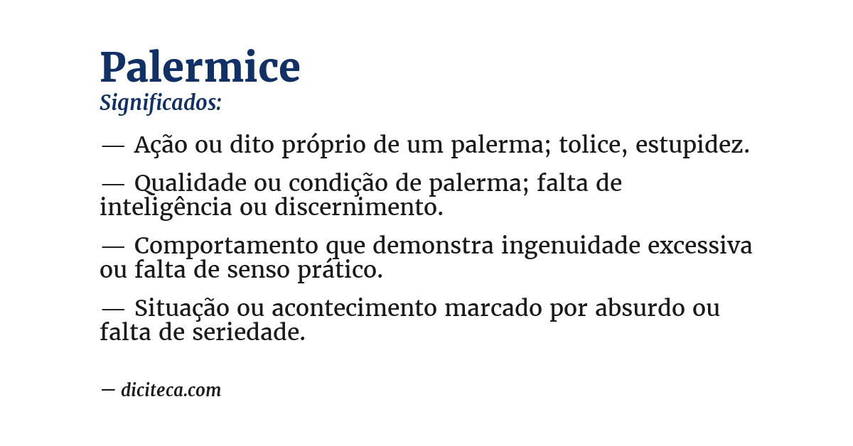 Significado de palermice