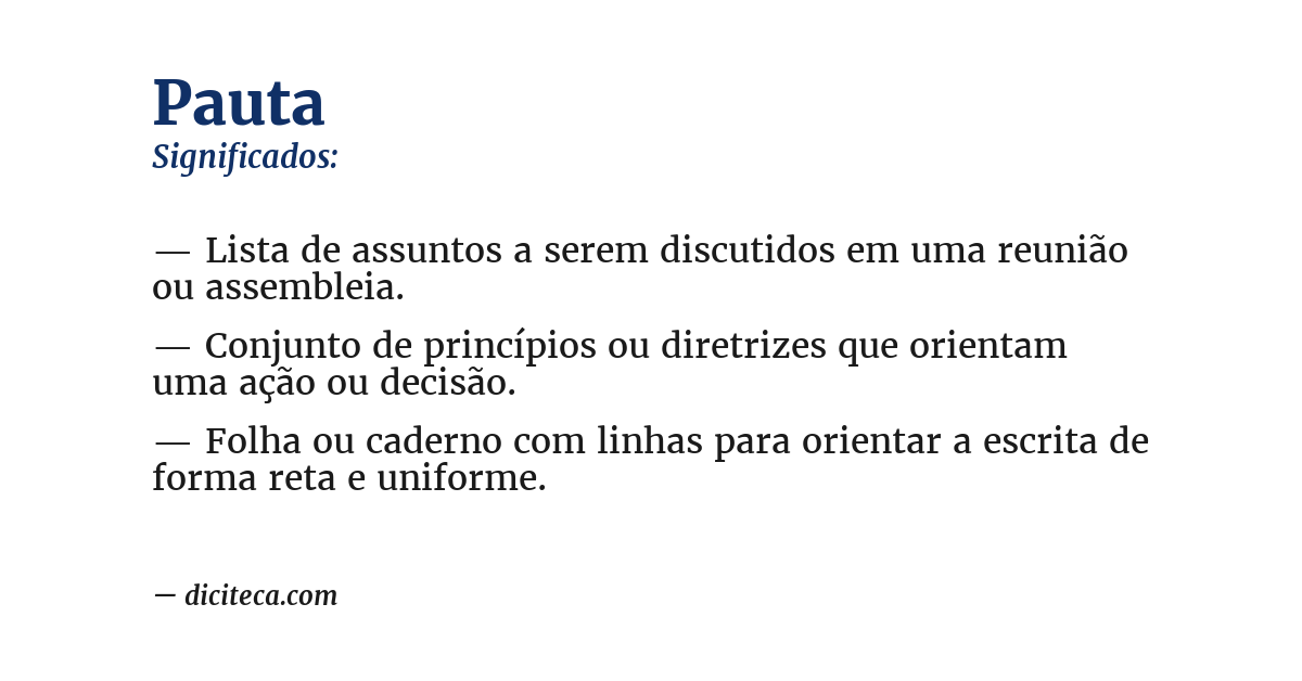 Significado de pauta