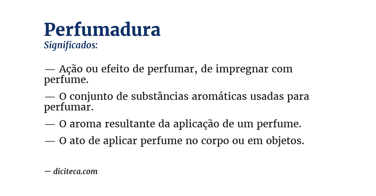 Significado de perfumadura
