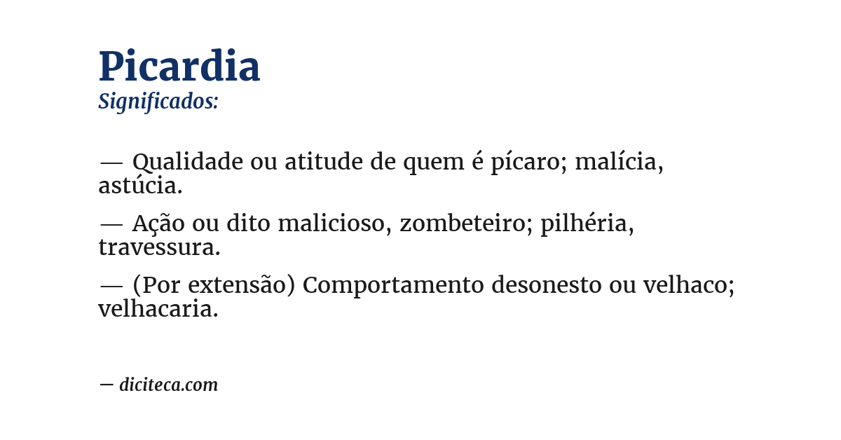 Significado de picardia