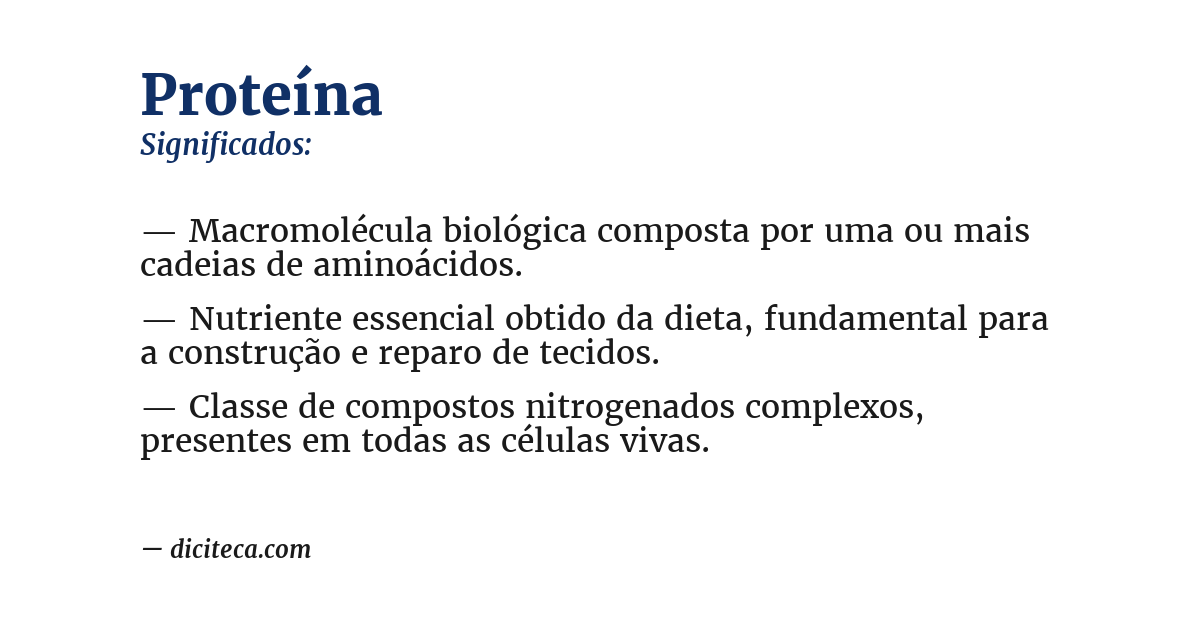 Significado de proteína