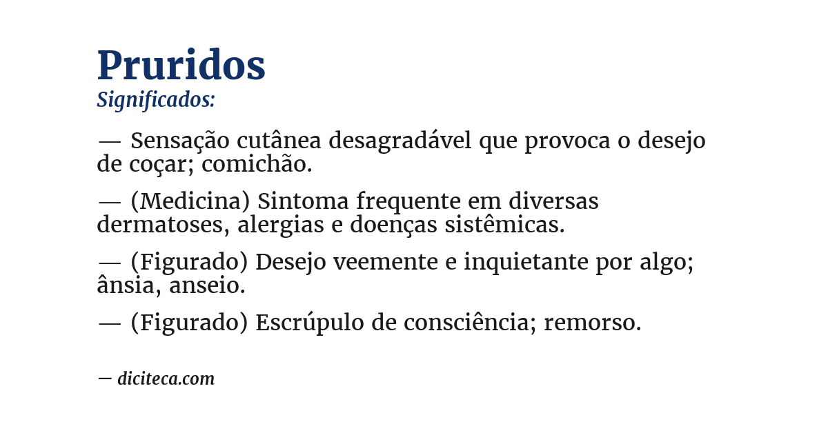 Significado de pruridos