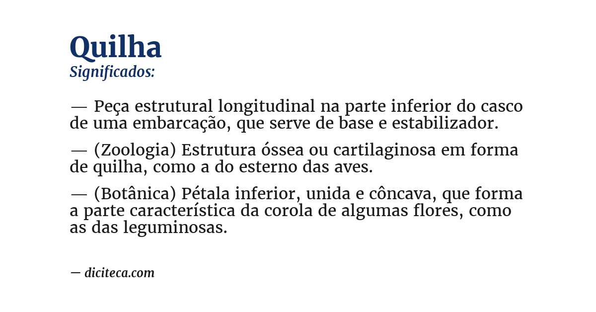 Significado de quilha