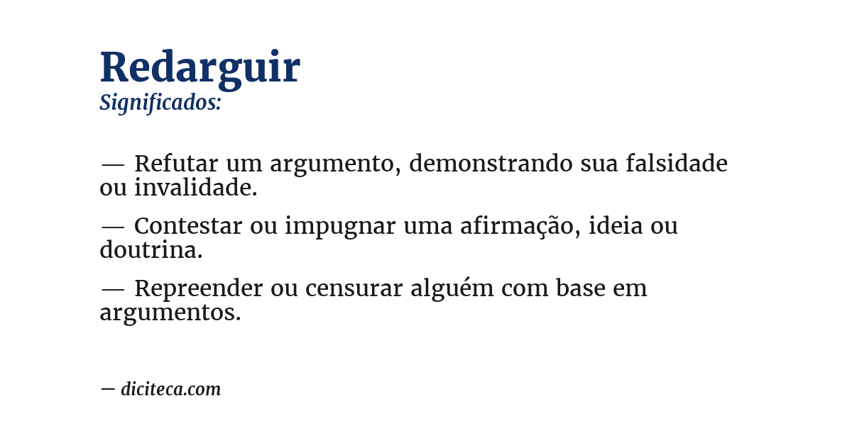 Significado de redarguir