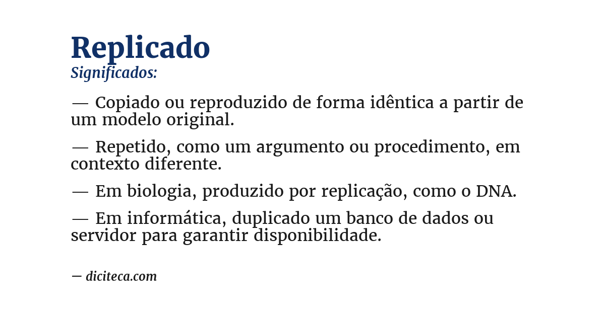 Significado de replicado