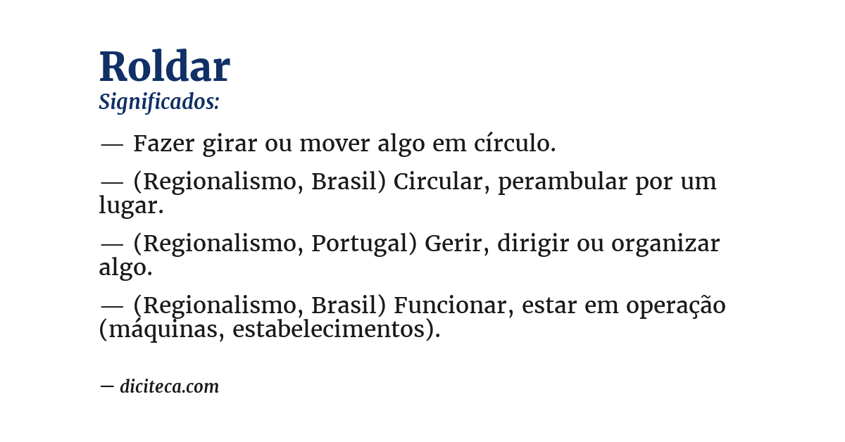 Significado de roldar