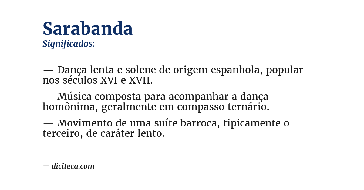 Significado de sarabanda