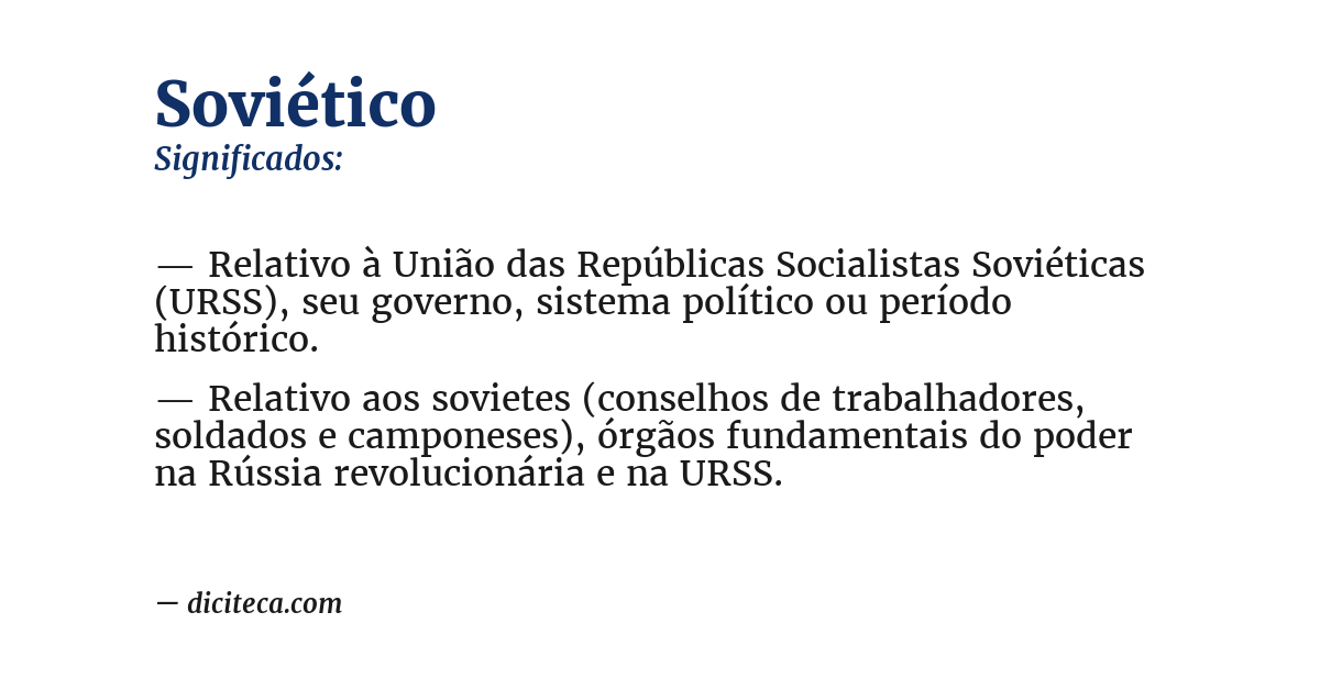 Significado de soviético