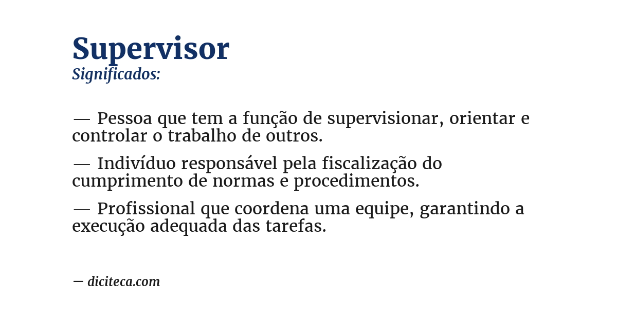 Significado de supervisor