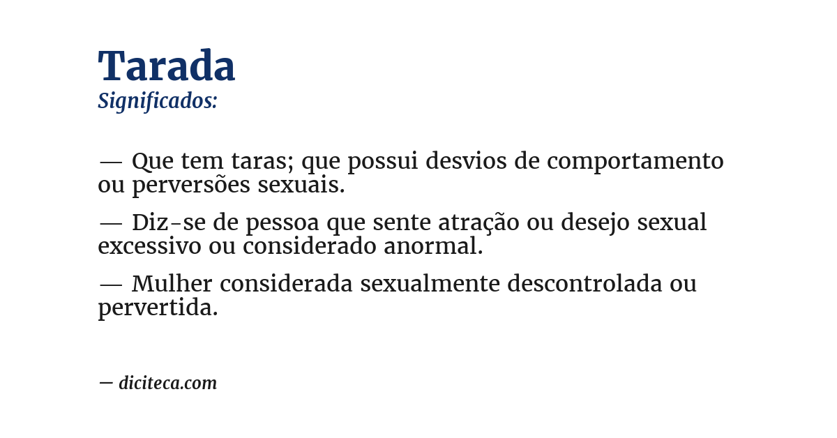 Significado de tarada