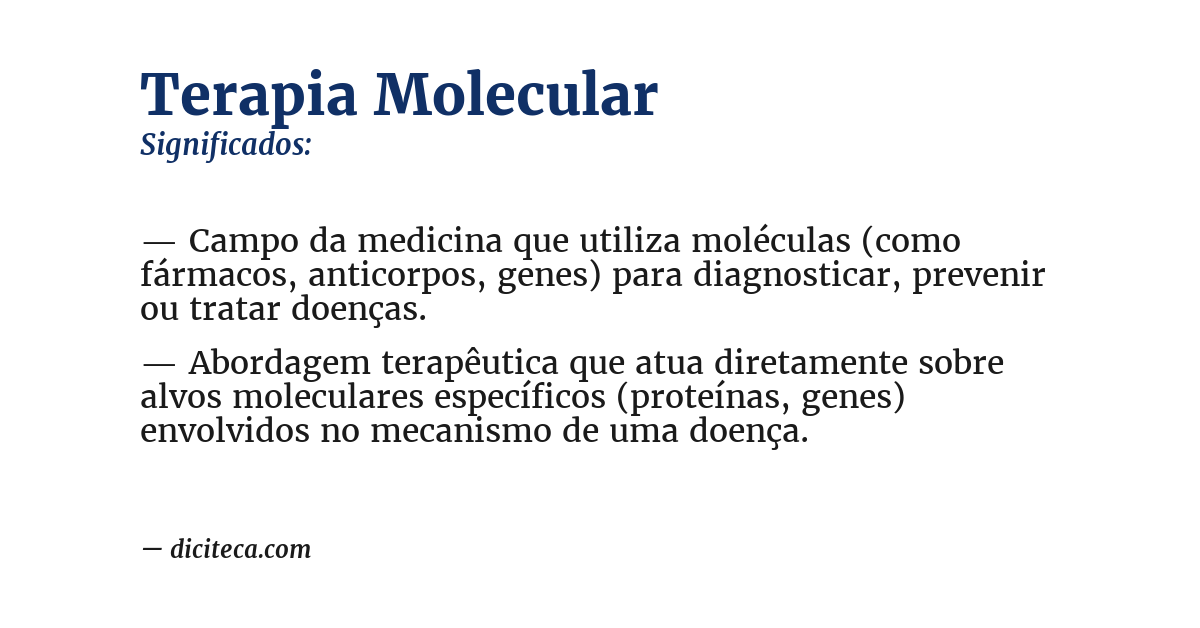 Significado de terapia molecular