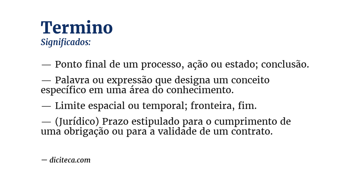 Significado de termino