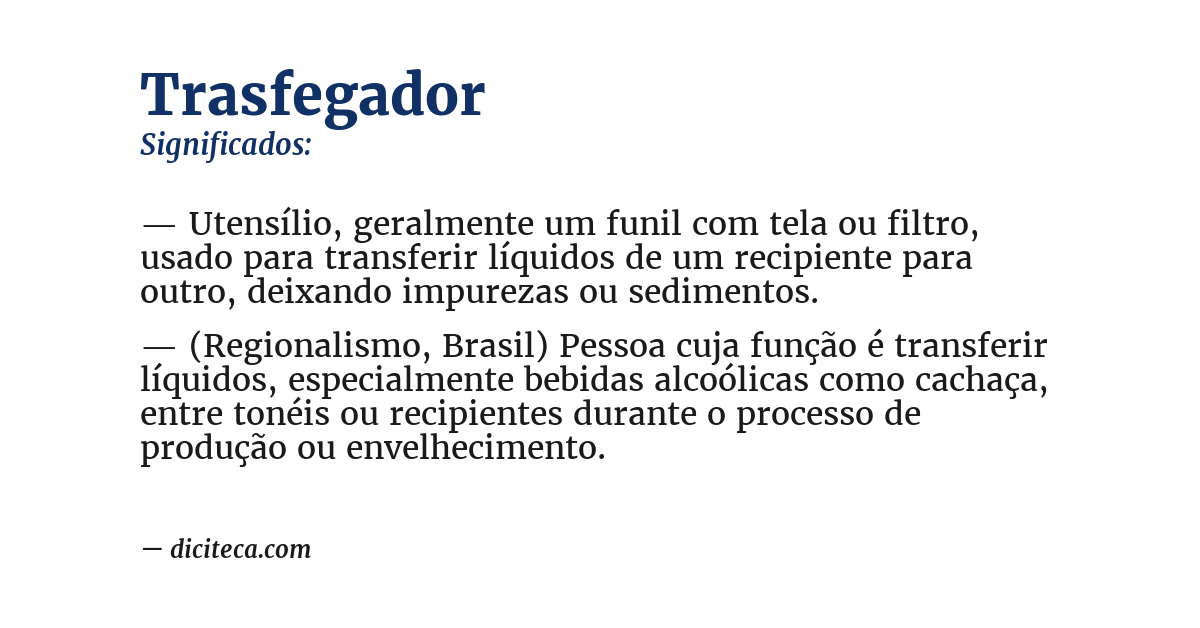 Significado de trasfegador