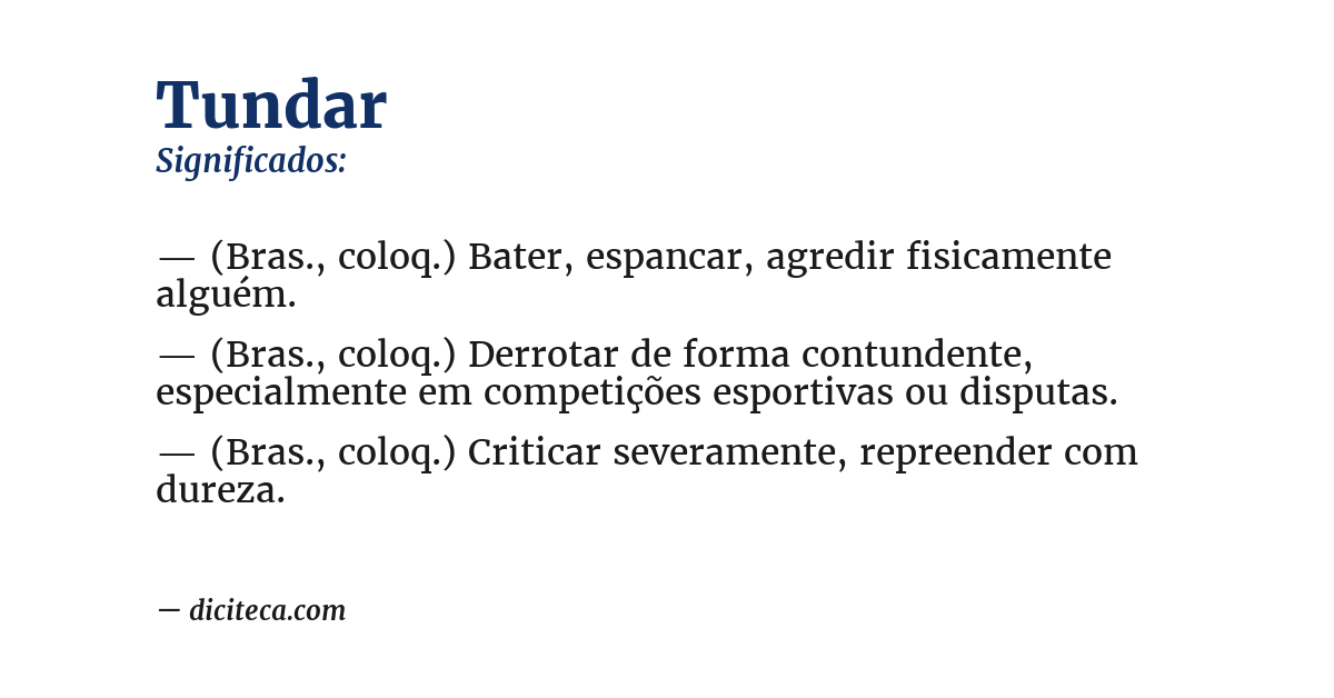 Significado de tundar