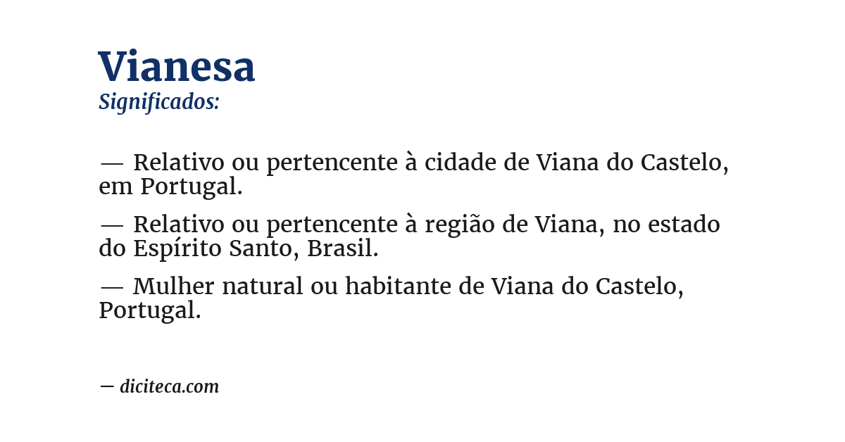 Significado de vianesa