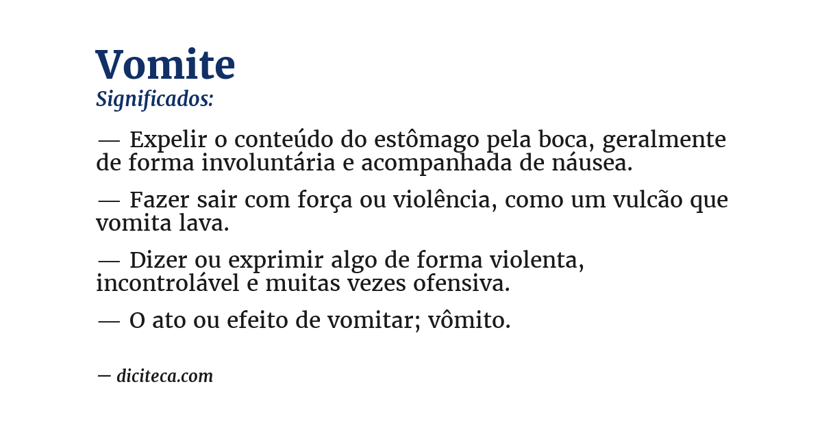Significado de vomite