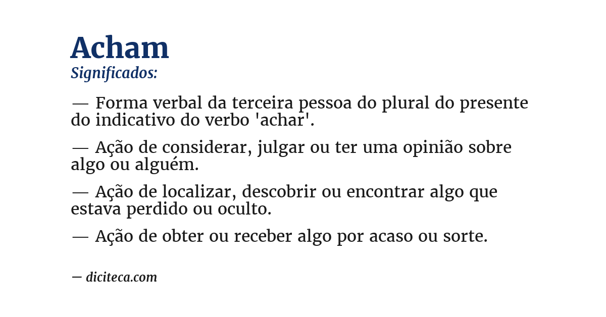 Significado de acham