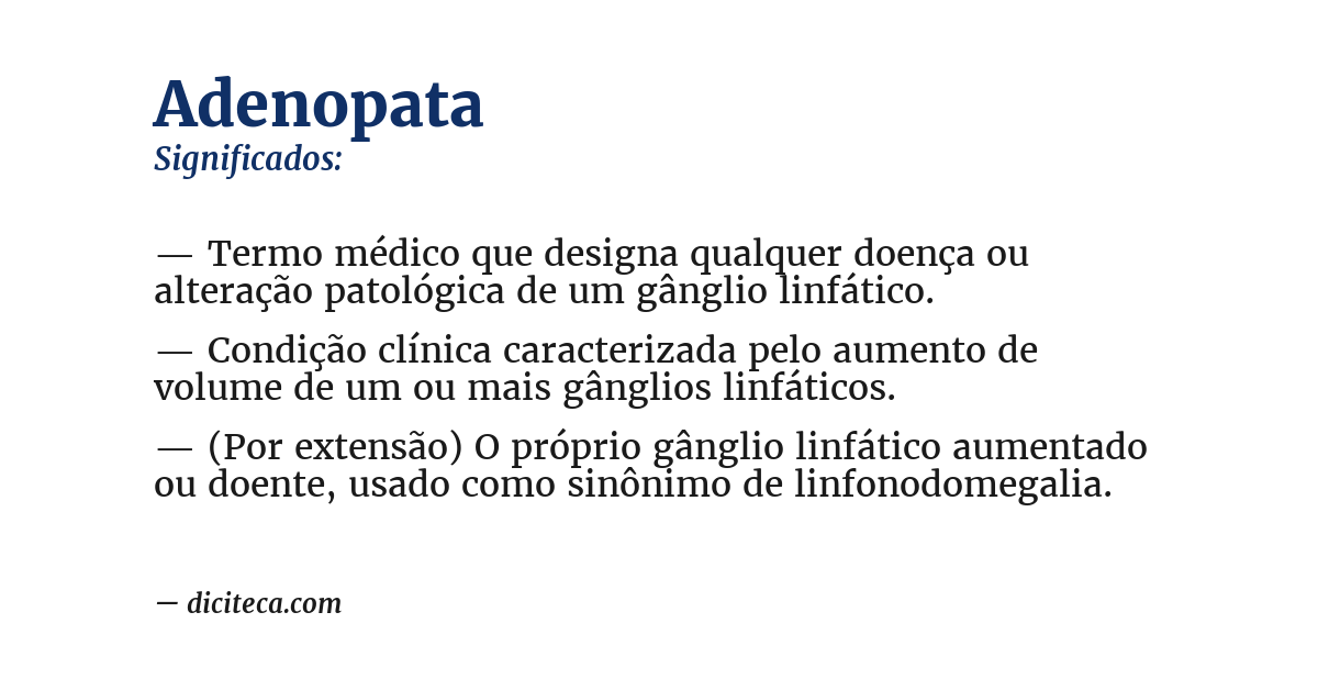 Significado de adenopata
