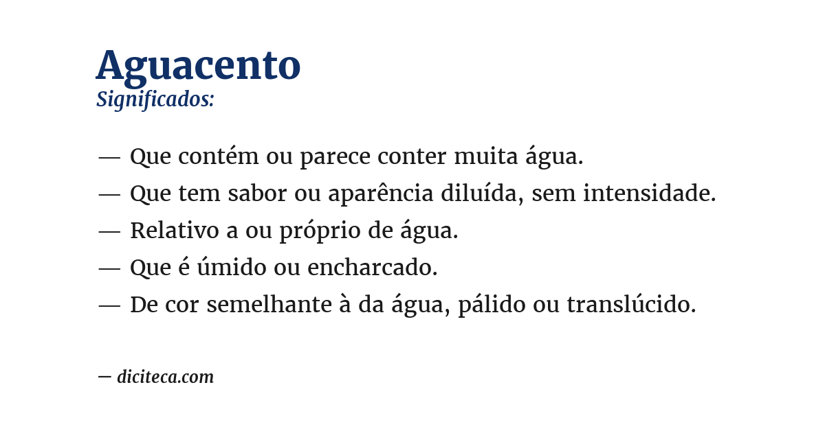 Significado de aguacento