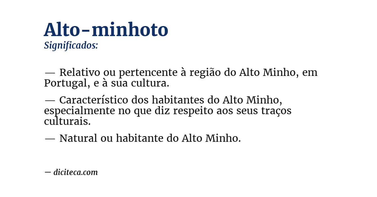 Significado de alto-minhoto