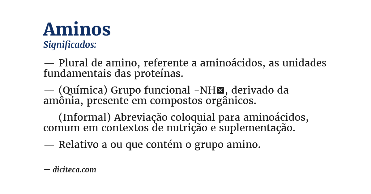 Significado de aminos