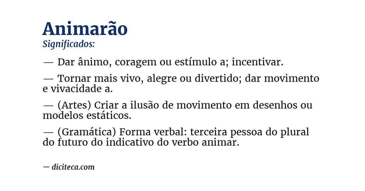 Significado de animarão