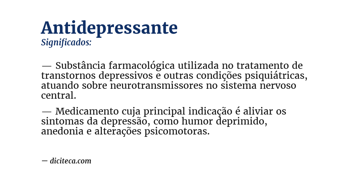 Significado de antidepressante