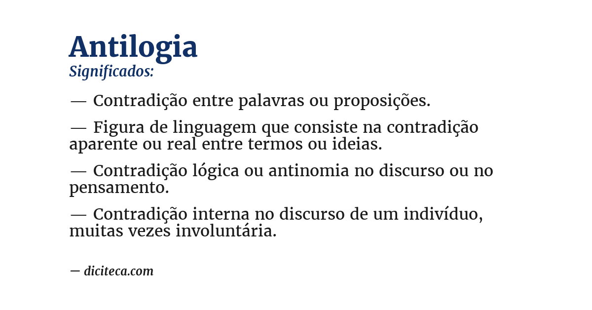 Significado de antilogia