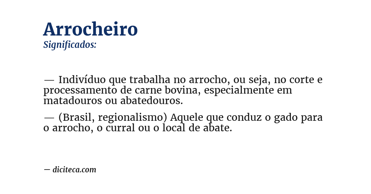 Significado de arrocheiro