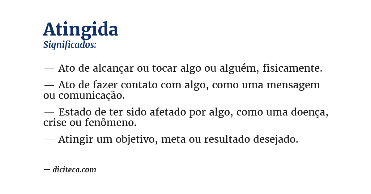 Significado de atingida