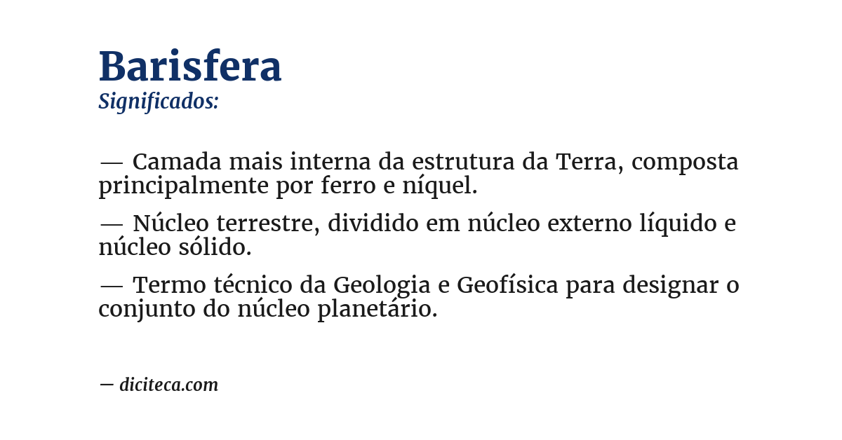 Significado de barisfera