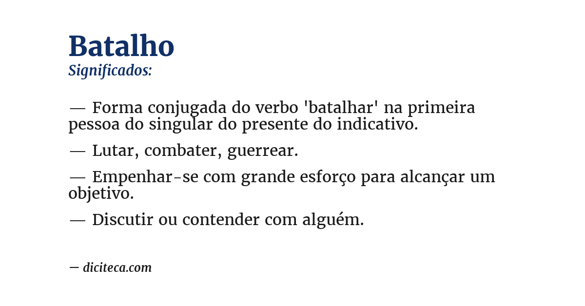 Significado de batalho