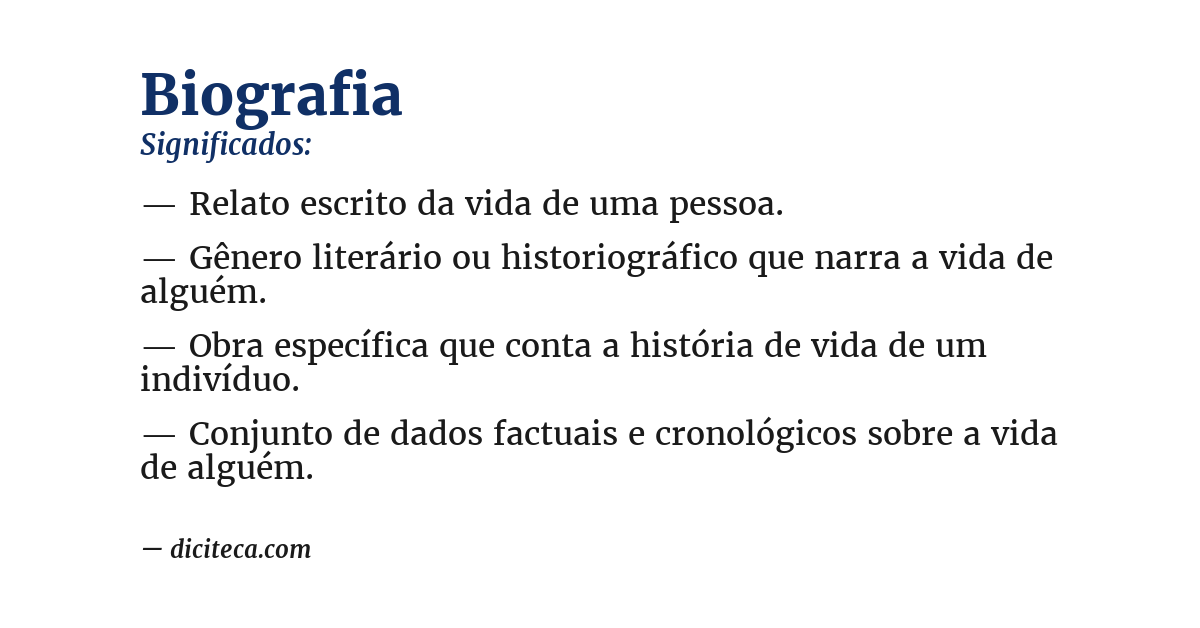 Significado de biografia