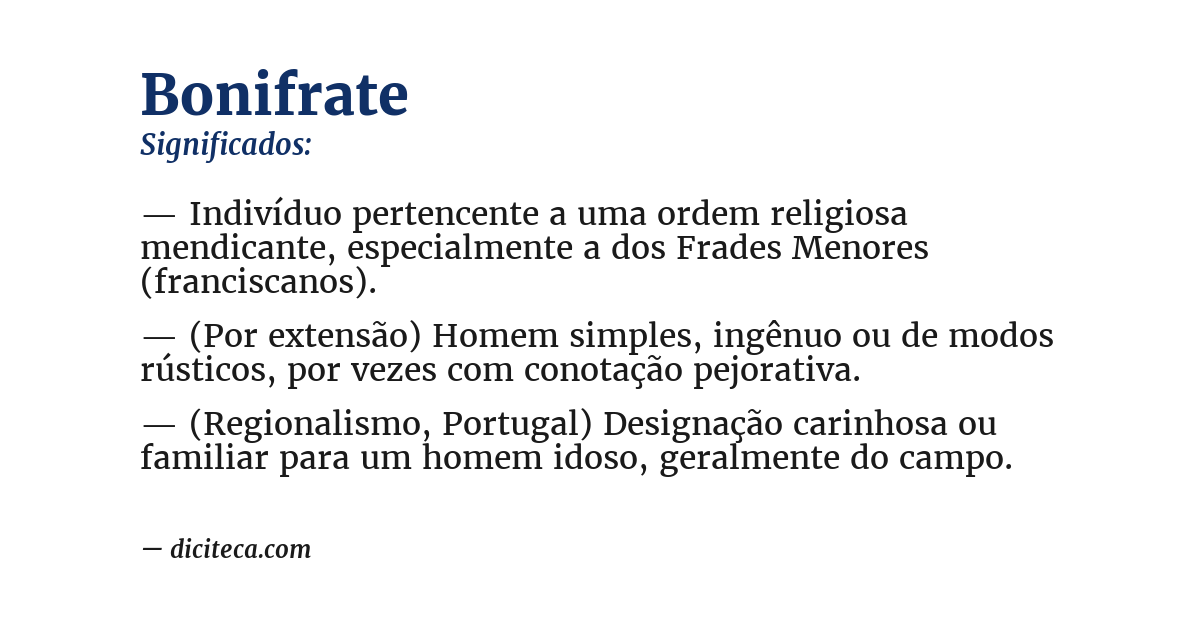 Significado de bonifrate