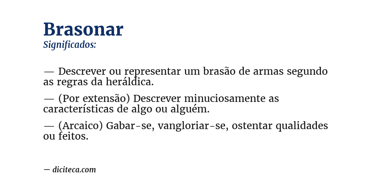 Significado de brasonar