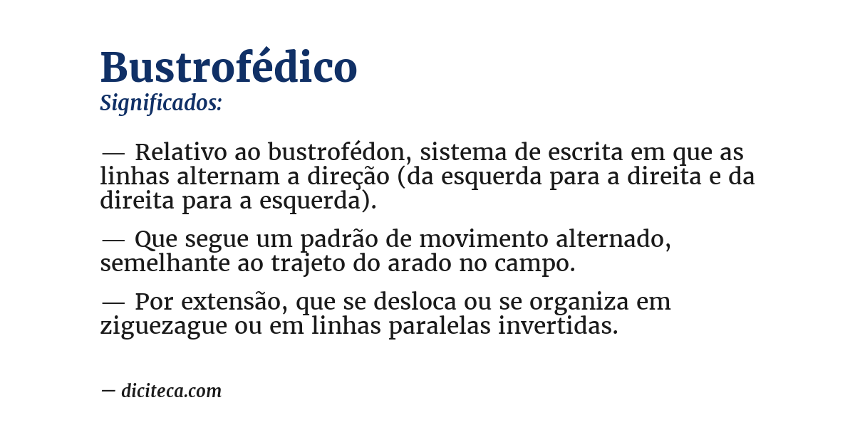 Significado de bustrofédico